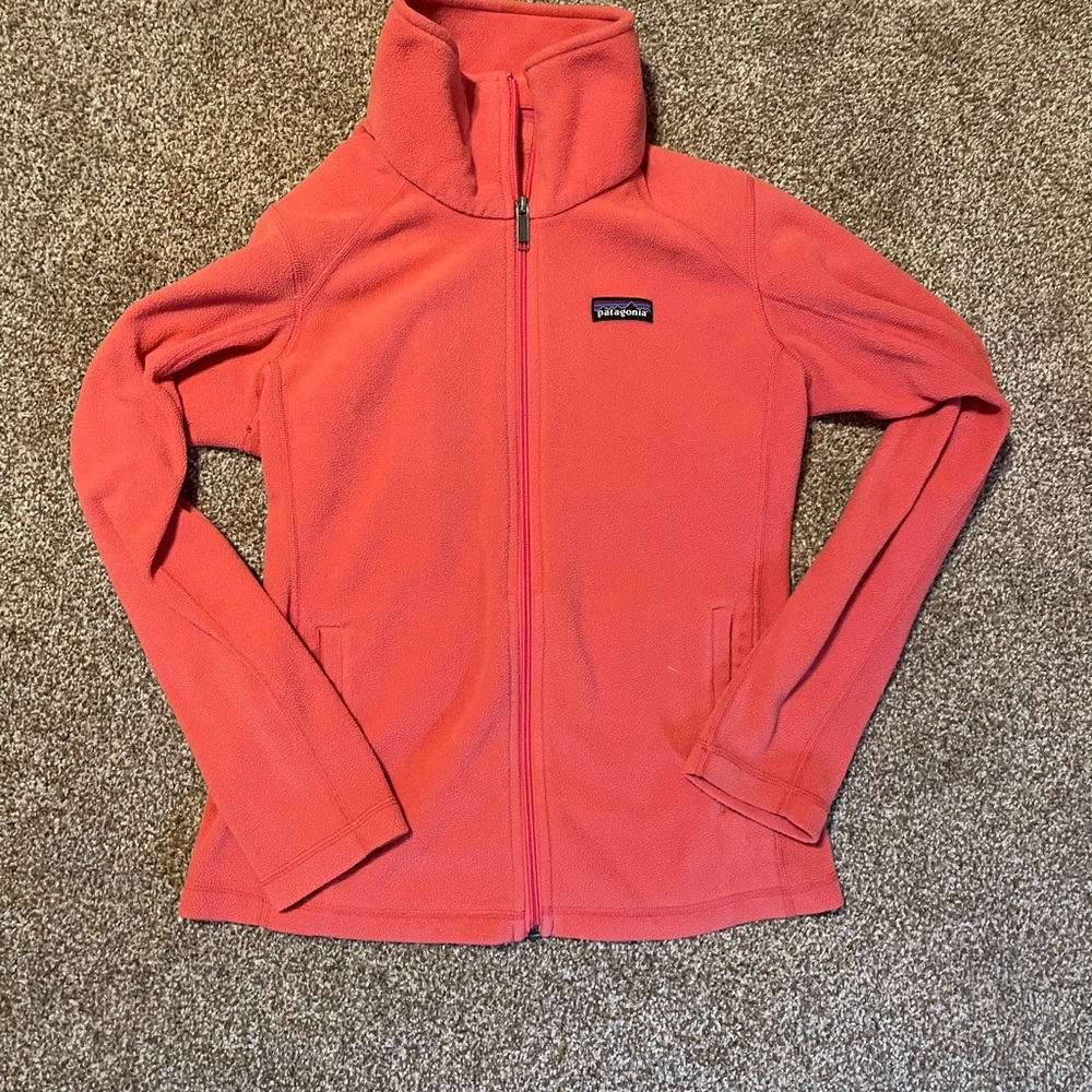 Patagonia coral fleece zip up jacket